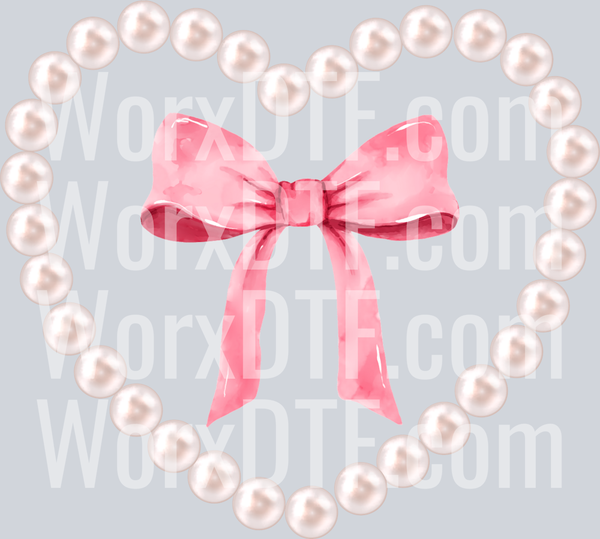 Pearl Heart with Bow