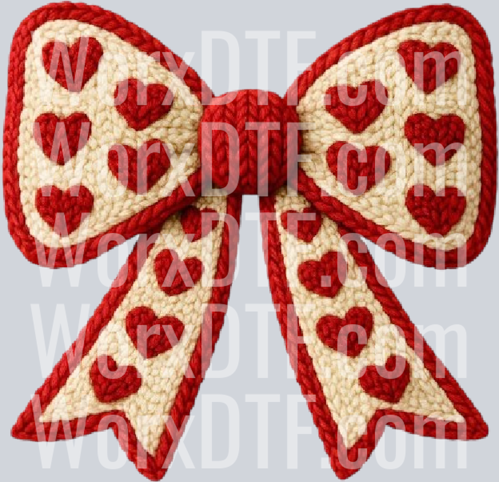 red cream bow png